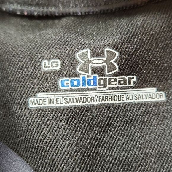 🔺️Under Armour Black Cold Gear High Neck Long Sleeve Top Large - Picture 6 of 8